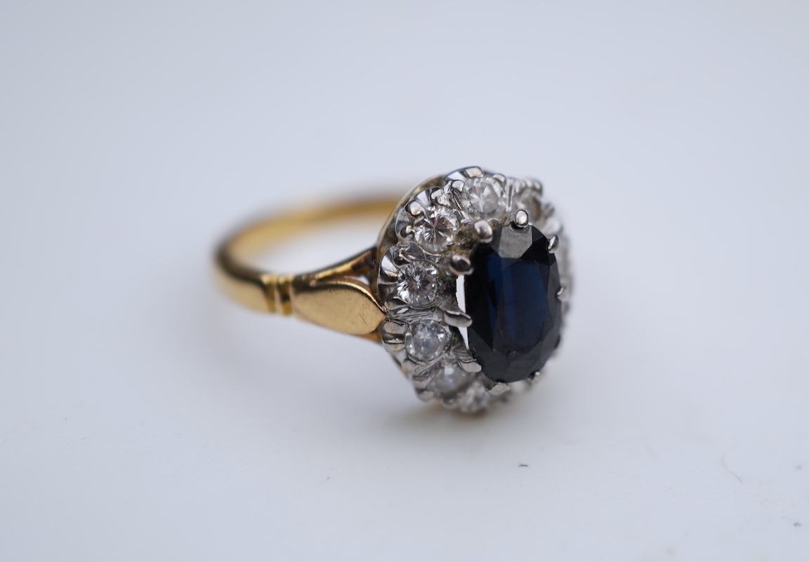 A set of sapphire and diamond jewels